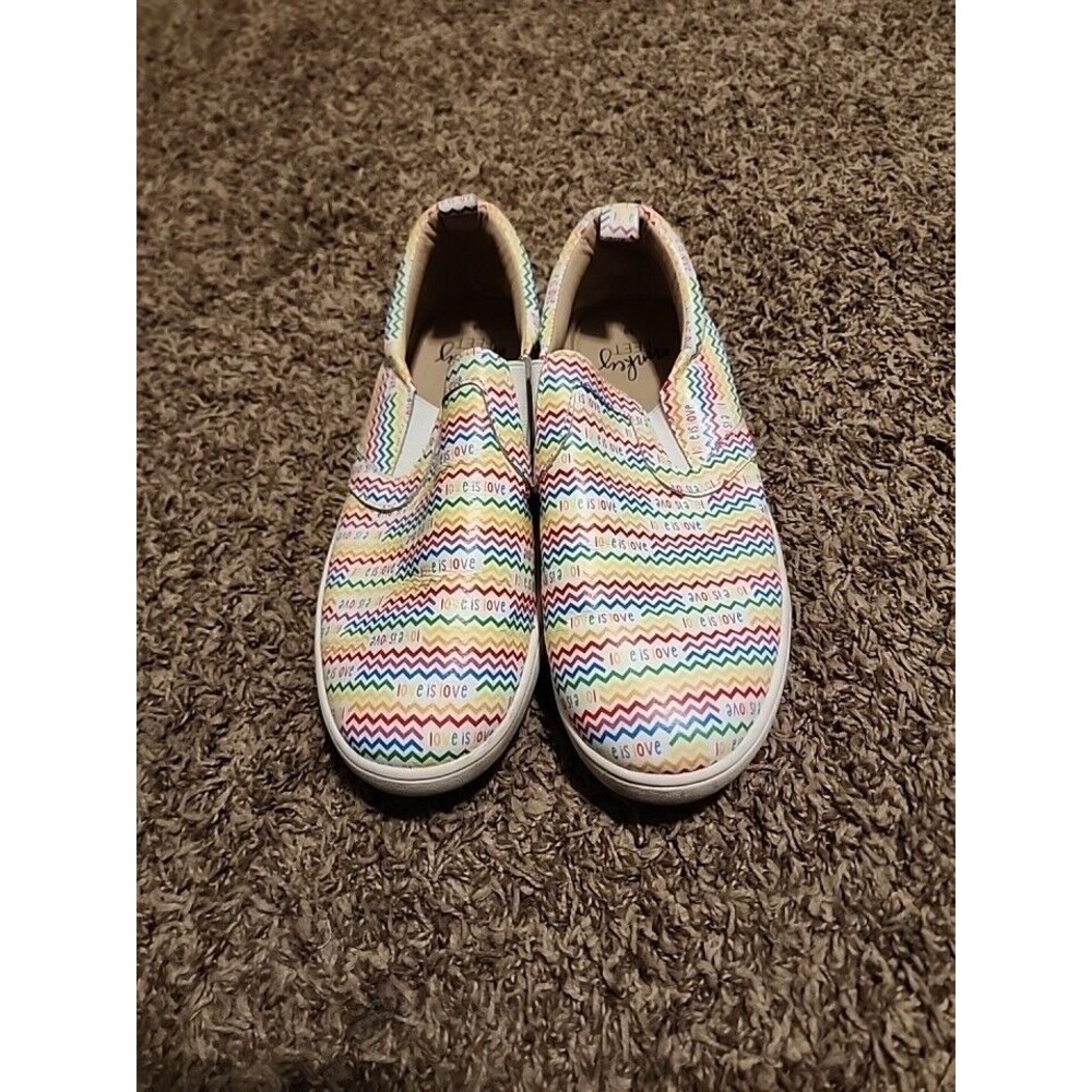 Monkey Feet Womens 7.5 shoes. Love Is Love. Rainbow